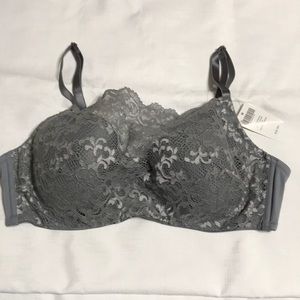 NWT.  SOMA gray lace cami bra. Size 38C.